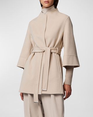 Selma Belted Wool Wrap Coat