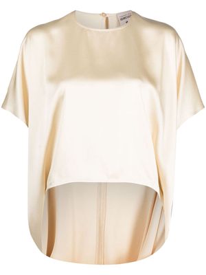 Semicouture asymmetric satin blouse - Neutrals