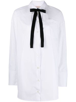 Semicouture bow-detailing cotton shirt - White