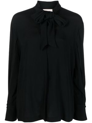 Semicouture bow-detailing cut-out shirt - Black