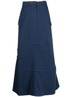 Semicouture cargo-pocket maxi dress - Blue