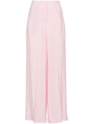 Semicouture check-pattern wide-leg trousers - Pink
