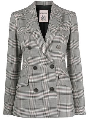 Semicouture checked double-breasted blazer - Black