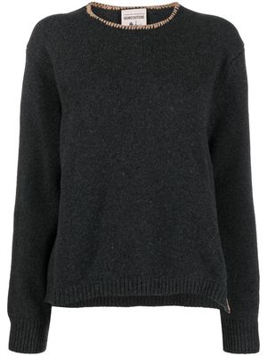 Semicouture contrast-stitching knitted jumper - Grey