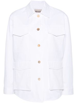 Semicouture cotton military jacket - White