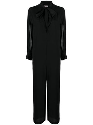 Semicouture cut-out georgette jumpsuit - Black