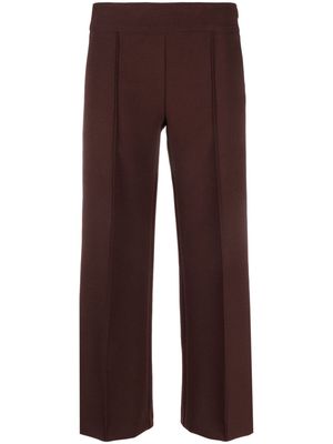 Semicouture dart-detail elasticated cropped trousers - Brown