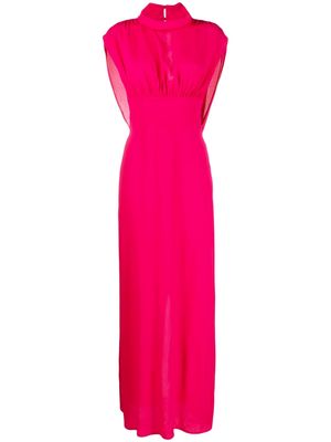 Semicouture draped maxi dress - Pink