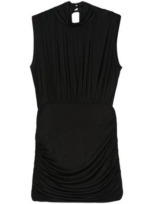 Semicouture draped-skirt jersey mini dress - Black