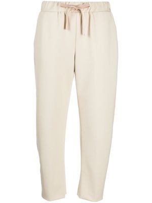 Semicouture drawstring cropped trousers - Neutrals