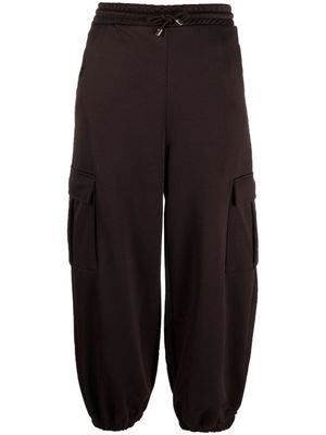 Semicouture drawstring-waist cropped trousers - Brown