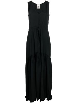 Semicouture drawstring waist sleeveess dress - Black