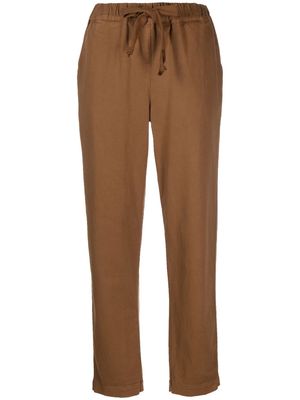 Semicouture drawstring-waist straight-leg trousers - Brown