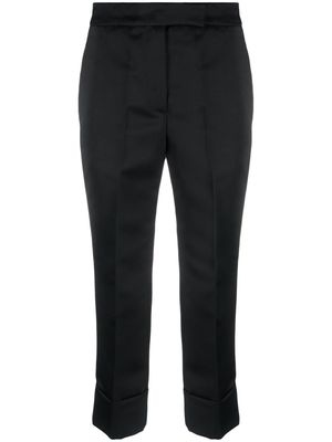 Semicouture duchess satin tailored trousers - Black