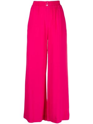 Semicouture elasticated-waist wide-leg trousers - Pink