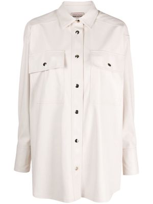 Semicouture faux-leather shirt - Neutrals