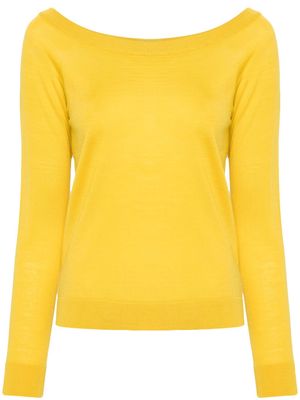 Semicouture fine-knit virgin wool jumper - Yellow