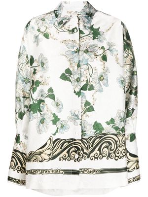 Semicouture floral-print long-sleeve shirt - Neutrals