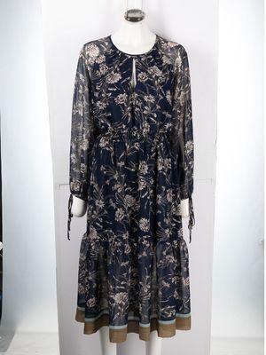 Semicouture floral-print midi dress - Blue
