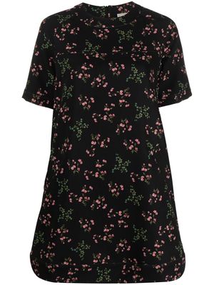 Semicouture floral-print mini dress - Black