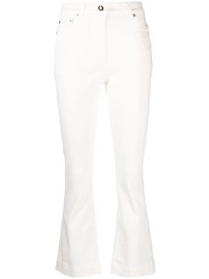 Semicouture Frederick flared cropped jeans - White
