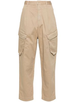 Semicouture herringbone cargo trousers - Neutrals