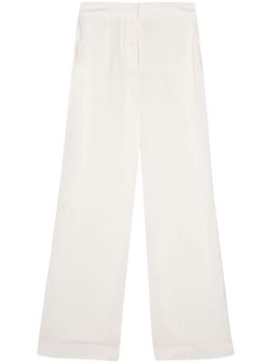 Semicouture high-waist wide-leg trousers - White
