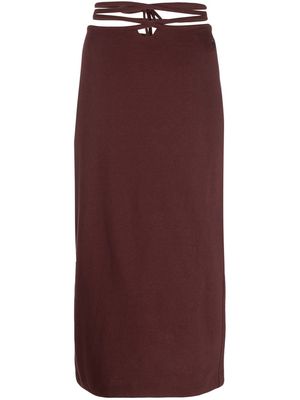 Semicouture high-waisted pencil skirt - Red