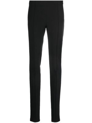 Semicouture high-waisted slim-cut tapered trousers - Black