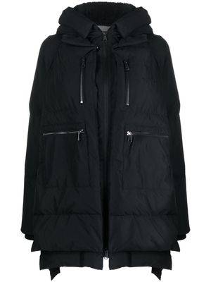 Semicouture hooded zipped puffer coat - Black