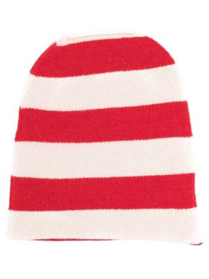 Semicouture knitted striped beanie - Red