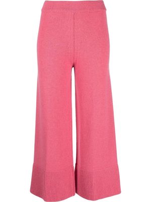 Semicouture knitted wool-blend culottes - Pink