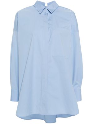 Semicouture Lara drop-shoulder cotton shirt - Blue