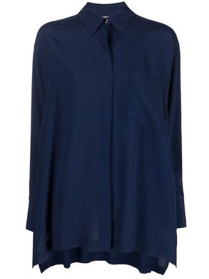 Semicouture long-sleeve asymmetric shirt - Blue