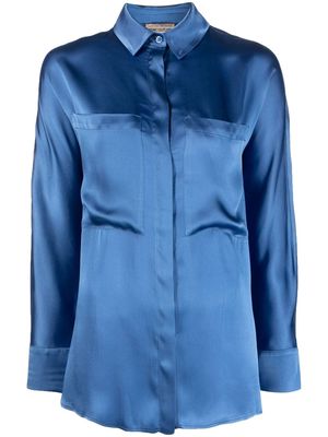 Semicouture long-sleeve satin shirt - Blue