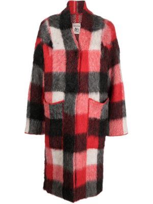 Semicouture Lucicle check-print coat - Red
