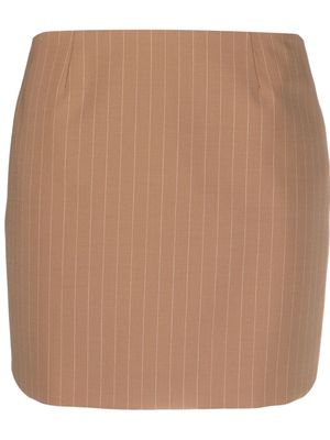 Semicouture pinstripe-pattern miniskirt - Brown