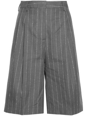 Semicouture pinstriped cotton shorts - Grey
