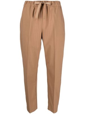 Semicouture pinstriped tapered trousers - Neutrals