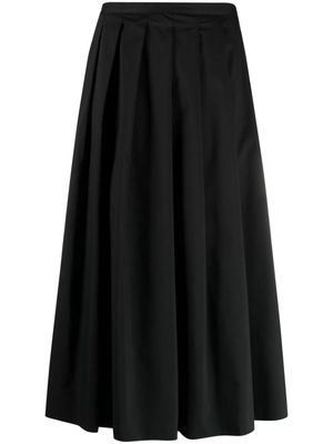 Semicouture pleated A-line midi skirt - Black