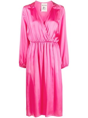 Semicouture plunging V-neck midi-dress - Pink