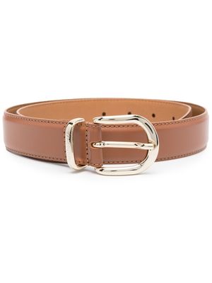Semicouture pointed-tip leather belt - Brown