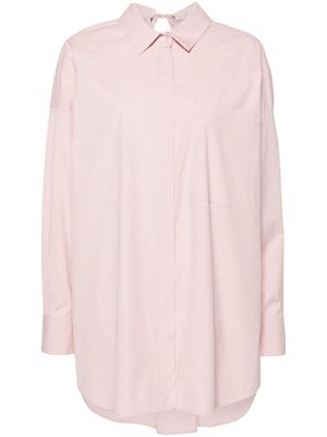 Semicouture rear-tie poplin shirt - Pink