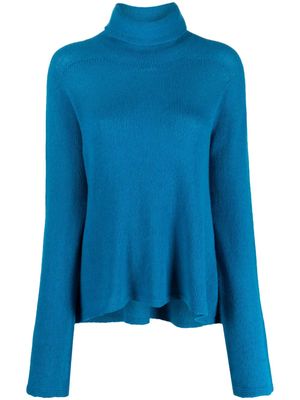 Semicouture roll-neck cashmere-wool blend jumper - Blue