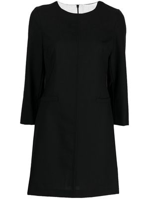 Semicouture round neck shift dress - Black