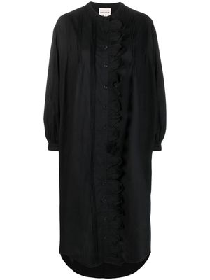 Semicouture ruffle-detail cotton dress - Black