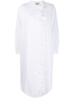 Semicouture ruffle-detail cotton dress - White
