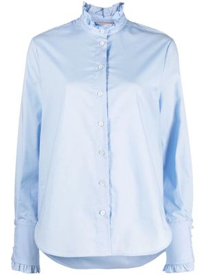 Semicouture ruffled cotton shirt - Blue