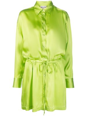 Semicouture satin-finish shirt dress - Green