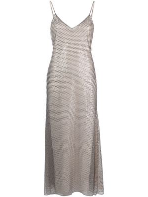 Semicouture sequin-embellished maxi dress - Grey